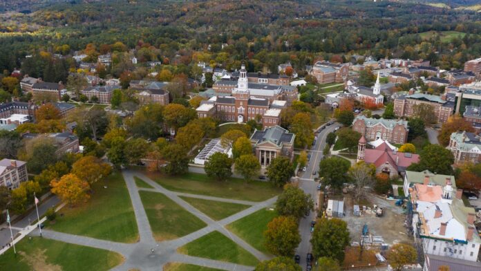 Dartmouth College seen from above.