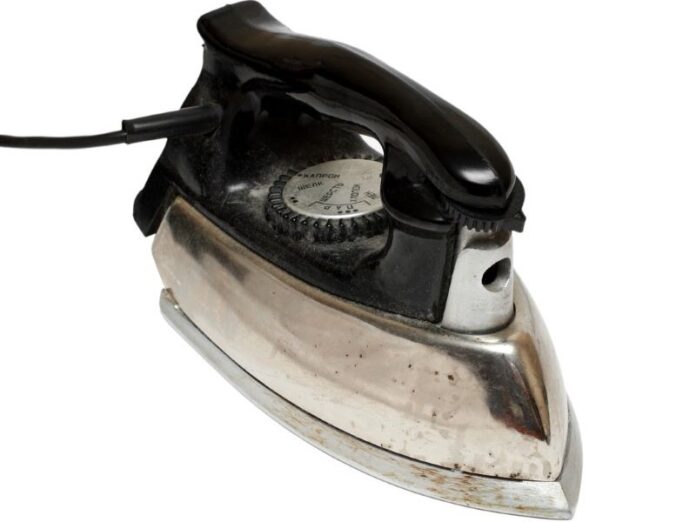 Vintage clothes iron that you wouldn't want to have fall on your face