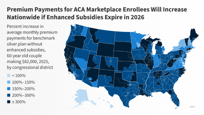 Congressional District Interactive Map: How Much Will ACA Premium Payments Rise if Enhanced Subsidies Expire? | KFF