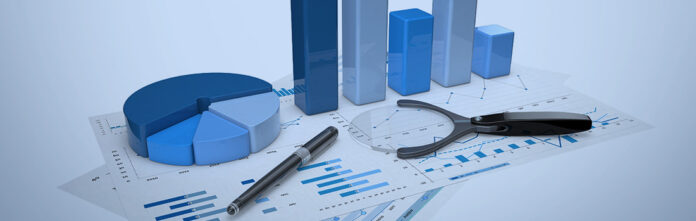 legal team metrics measured in a chart with magnifying glass 